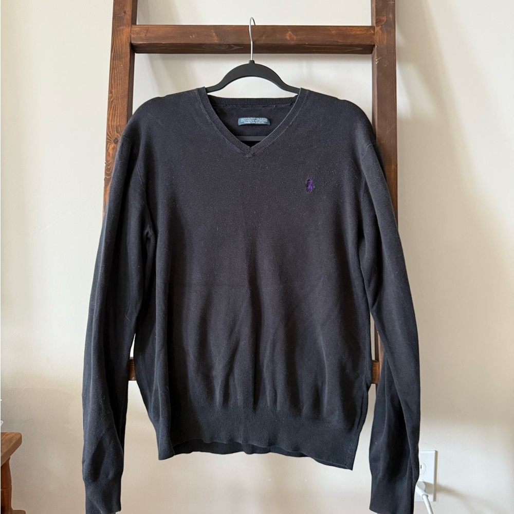 Polo by Ralph Lauren Black V-Neck Sweater